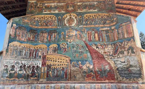 The Last Judgement fresco - Voronet monastery UNESCO patrimony