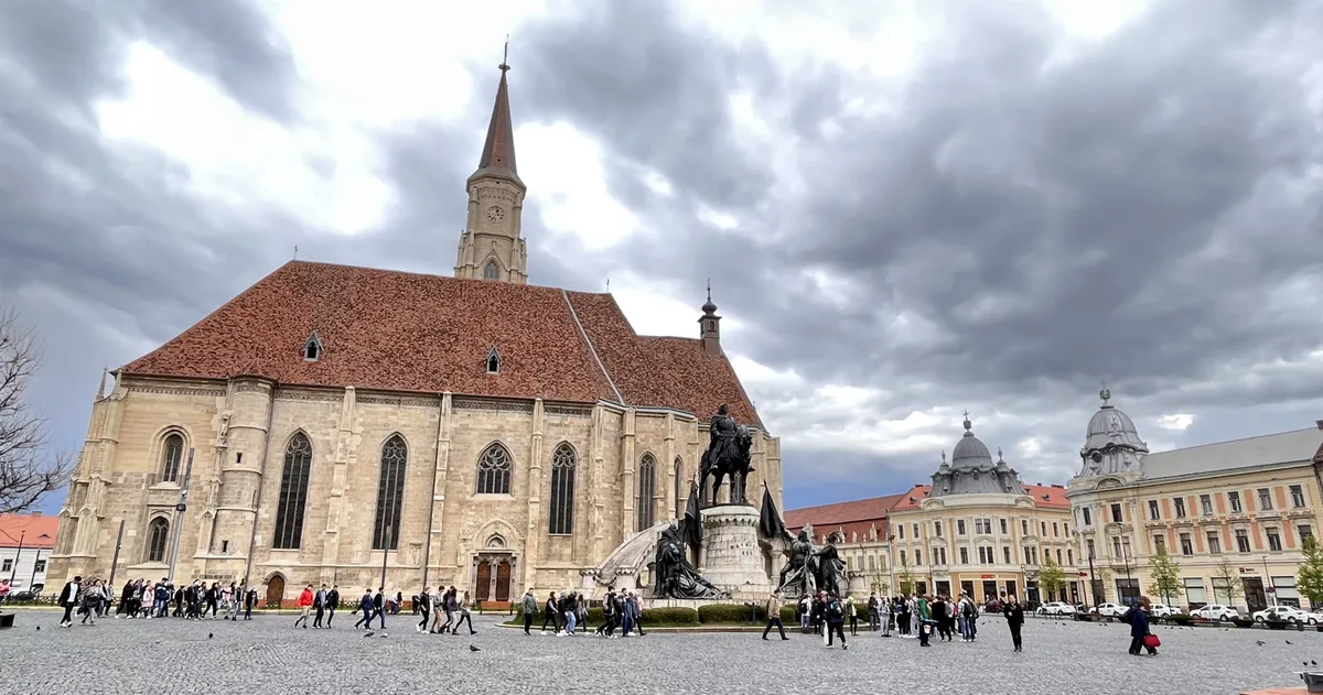 The main square in Cluj-Napoca